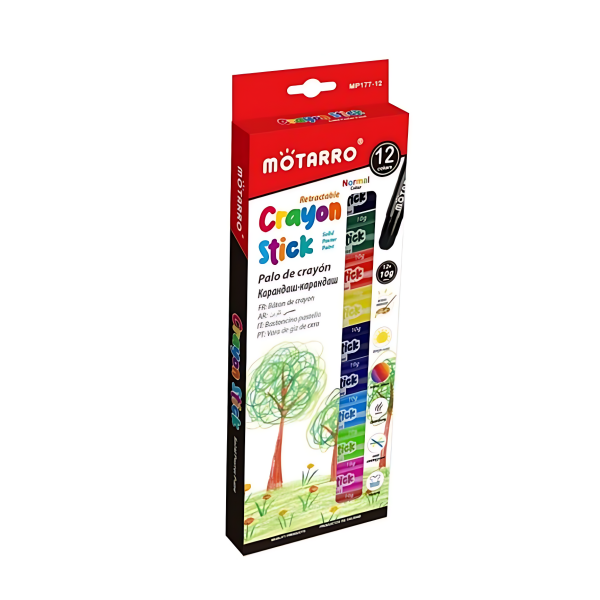 Σετ Κηρομπογιές Crayon Stick 12 Χρωμάτων 10g Motarro MP177-12