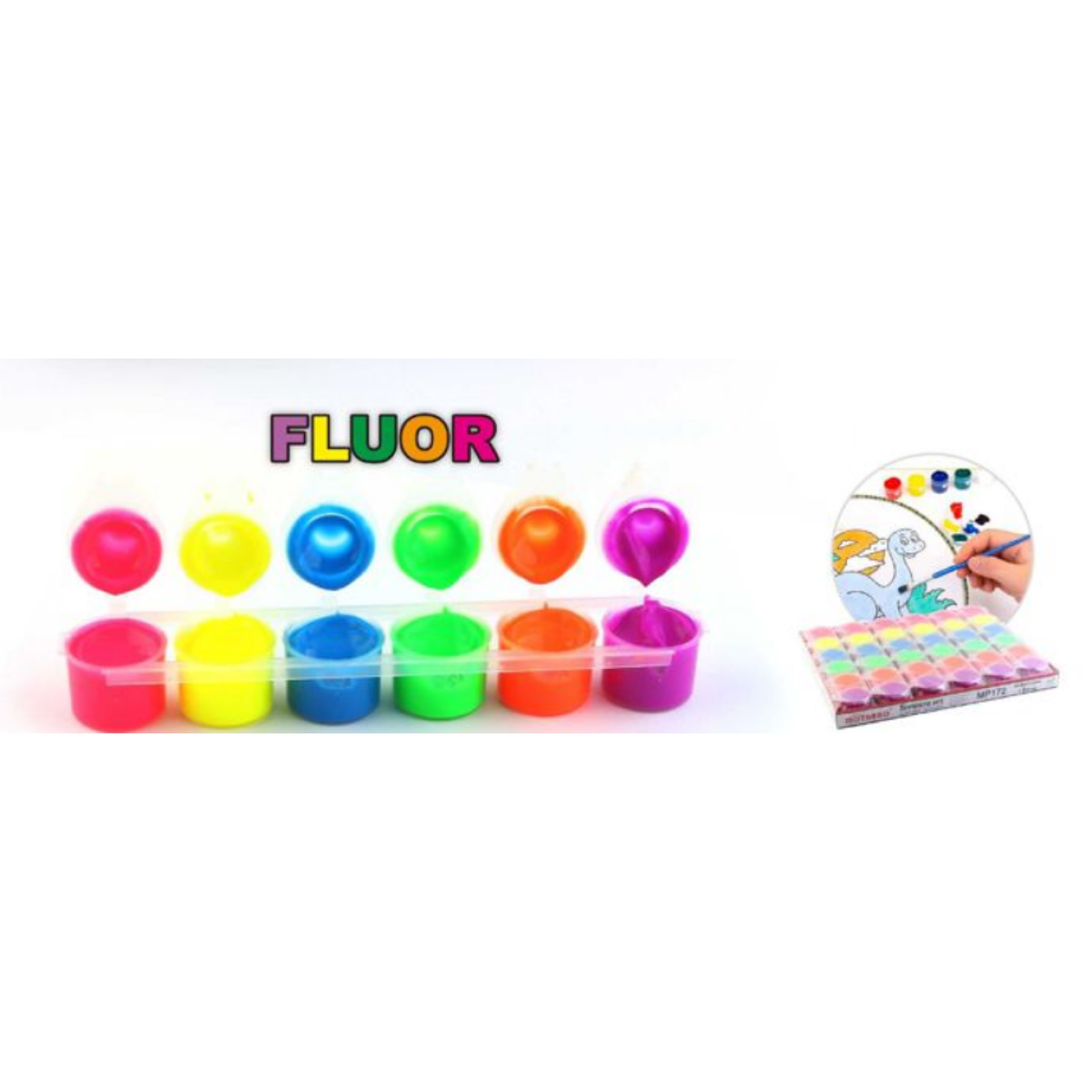 Σετ Τέμπερες Fluor 6 Χρωμάτων Motarro MP172-2 15ml