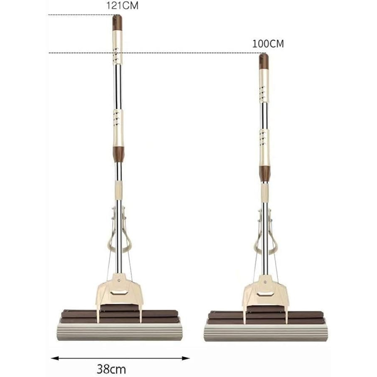 Σφουγγαρίστρα Με Σφουγγάρι Και Τηλεσκοπική Λαβή Από Ανοξείδωτο Ατσάλι 360° 2715