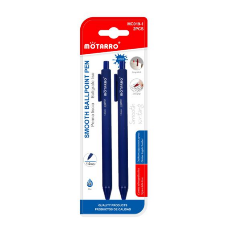 Στυλό Μπλε 1.0mm Σετ 2 Τεμαχίων Motarro MC019-1