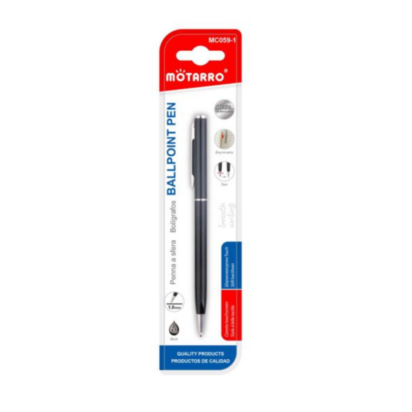 Στυλό Μεταλλικό Μαύρο 1.0mm Motarro MC059-1
