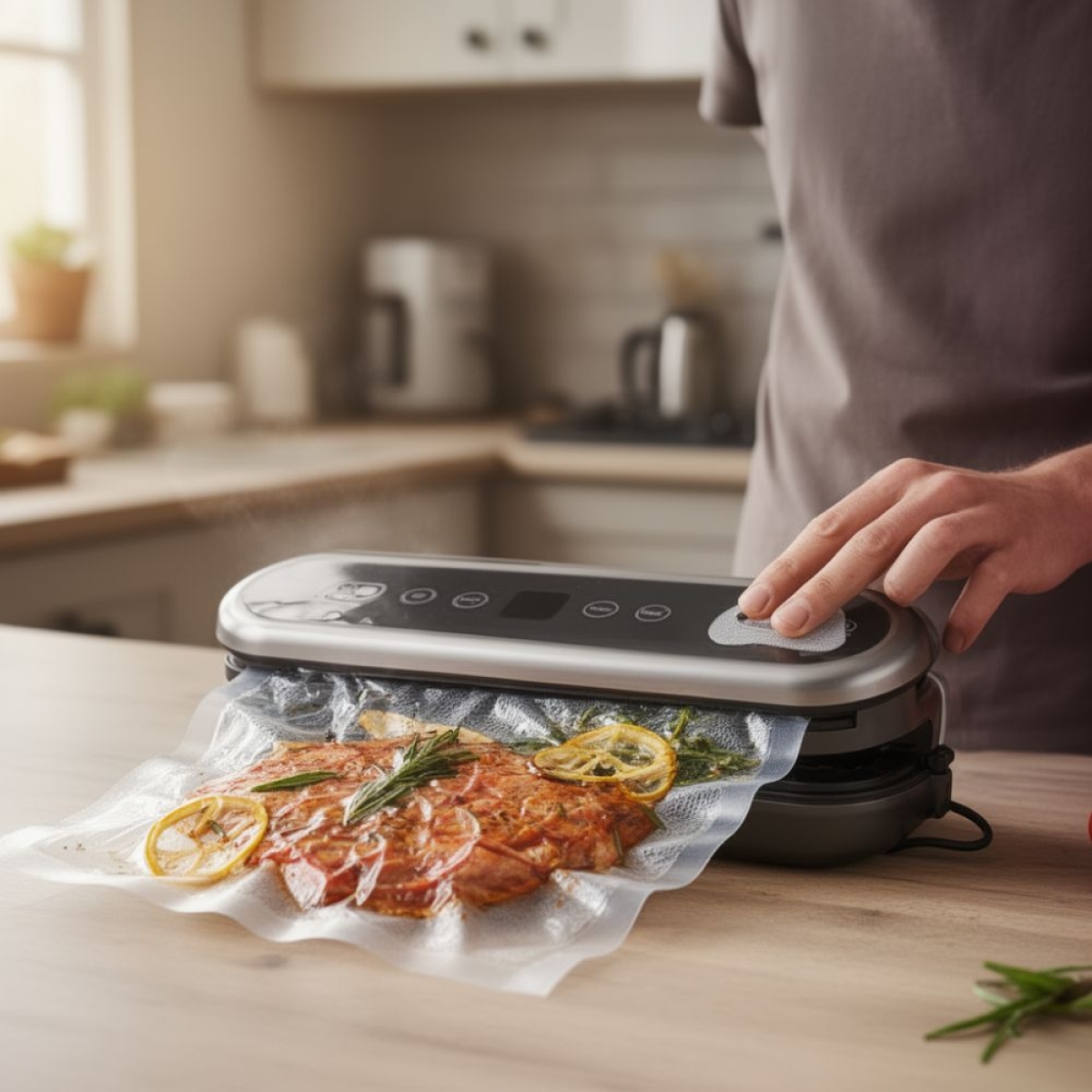 Hoomei Συσκευή Vacuum με Μέγιστο Μήκος Σφραγίσματος 250mm Μαύρη HM-6158B