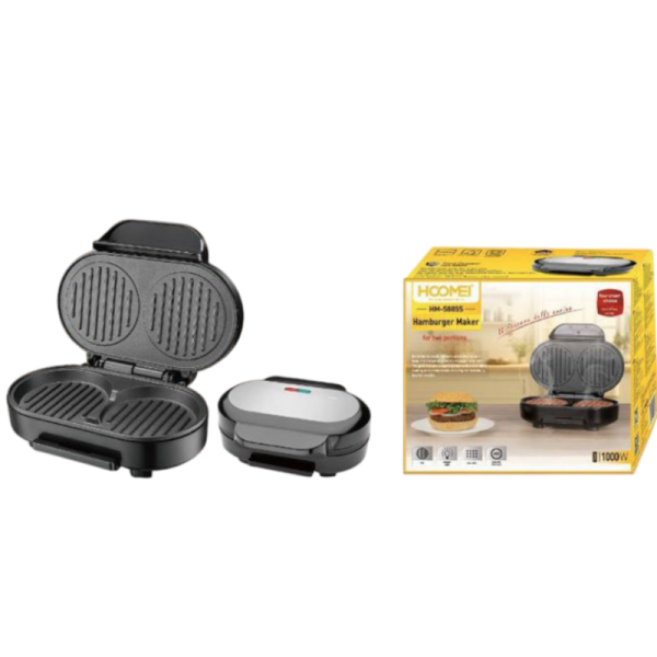 Συσκευή Παρασκευής Χάμπουργκερ 1000W Hoomei HM-5885S