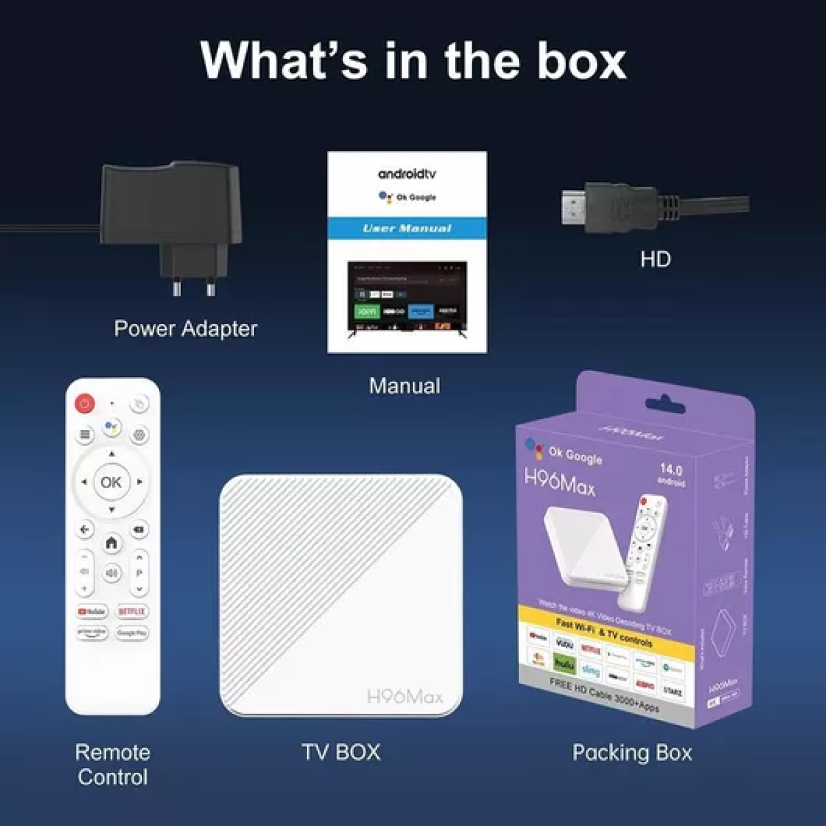 TV Box Πολυμέσων – 2GB RAM, 16GB ROM, Android 14, Wi-Fi, 4K UHD - H96 Max λευκό - Image 4