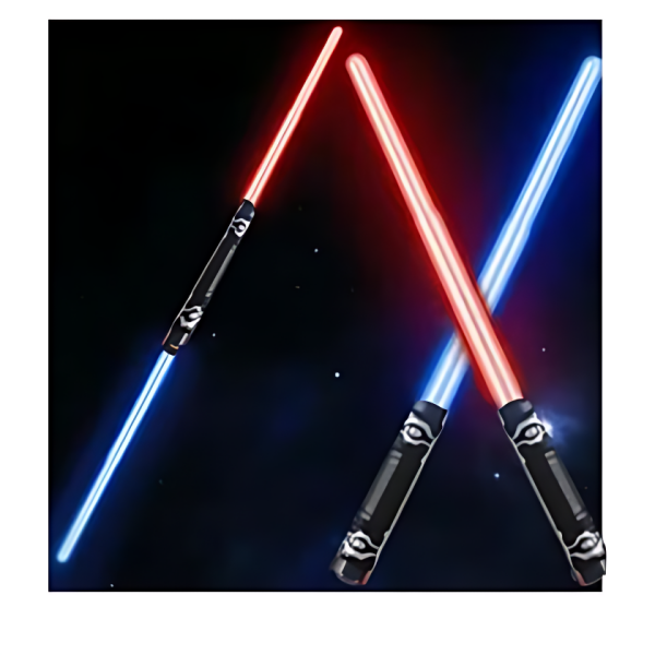 Light Saber 658A-6 – Διπλό LED Φωτόσπαθο 122cm με Φωτισμό & Ήχο, Παιδικό Παιχνίδι 3+