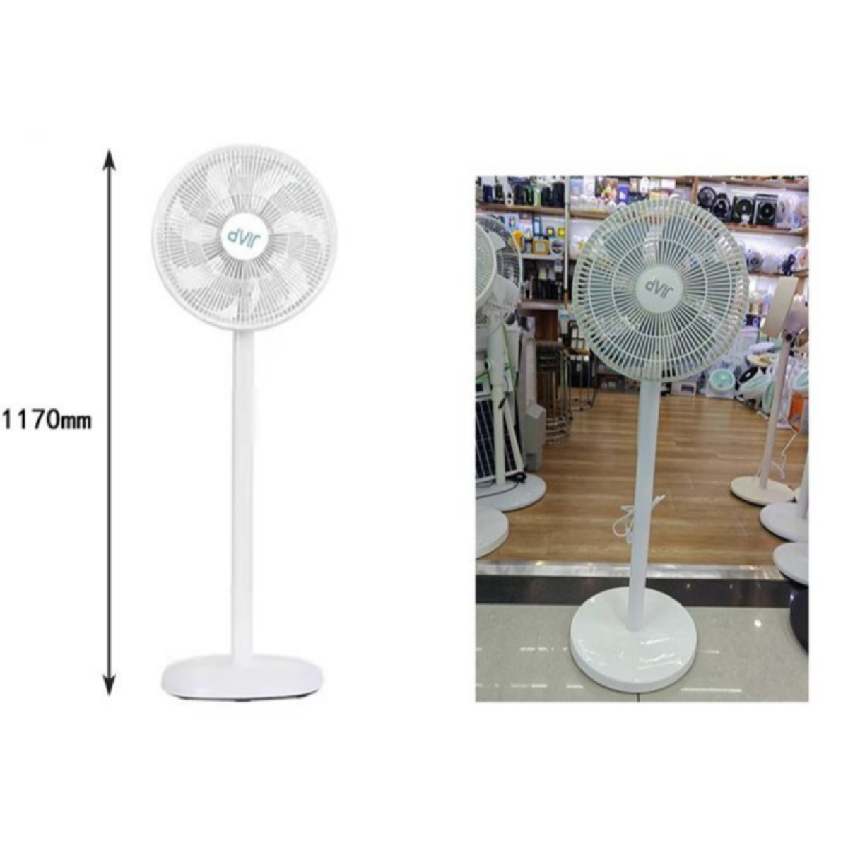 SPRING YW-FH05 Λευκός Ανεμιστήρας Δαπέδου 220V – Ύψος 117cm SDS-27500