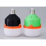 ASK-3 LED Επαναφορτιζόμενος Λαμπτήρας SDS-27540 E27 9W – 6500K, με Power Bank & Φακός Camping - Πράσινος