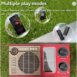 Meier M-538BT-S Ραδιόφωνο Bluetooth με Ηλιακό Πάνελ, AM/FM/SW, MP3 Player, TF & USB – Κόκκινο