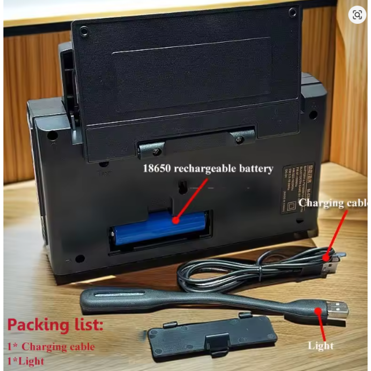 Meier M-538BT-S Ραδιόφωνο Bluetooth με Ηλιακό Πάνελ, AM/FM/SW, MP3 Player, TF & USB – Κόκκινο