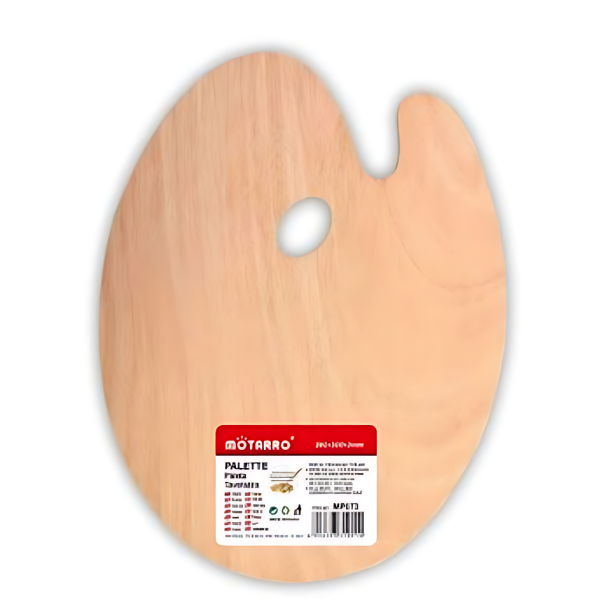 Ξύλινη Παλέτα Ζωγραφικής 30x20cm Motarro MP073