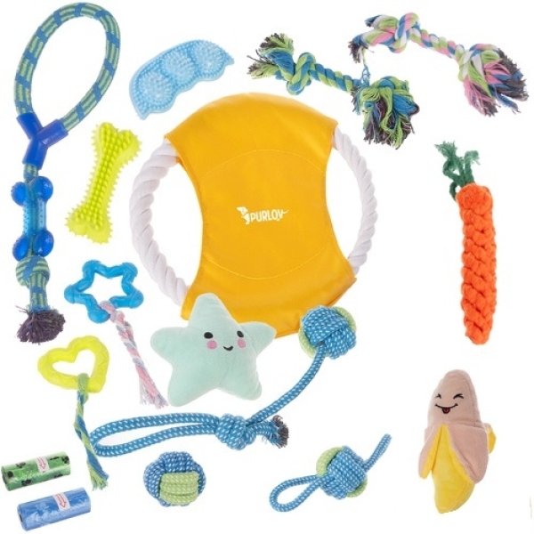 Σετ Μασητικών/Tug Παιχνιδιών για Σκύλους 16σε1 00025384