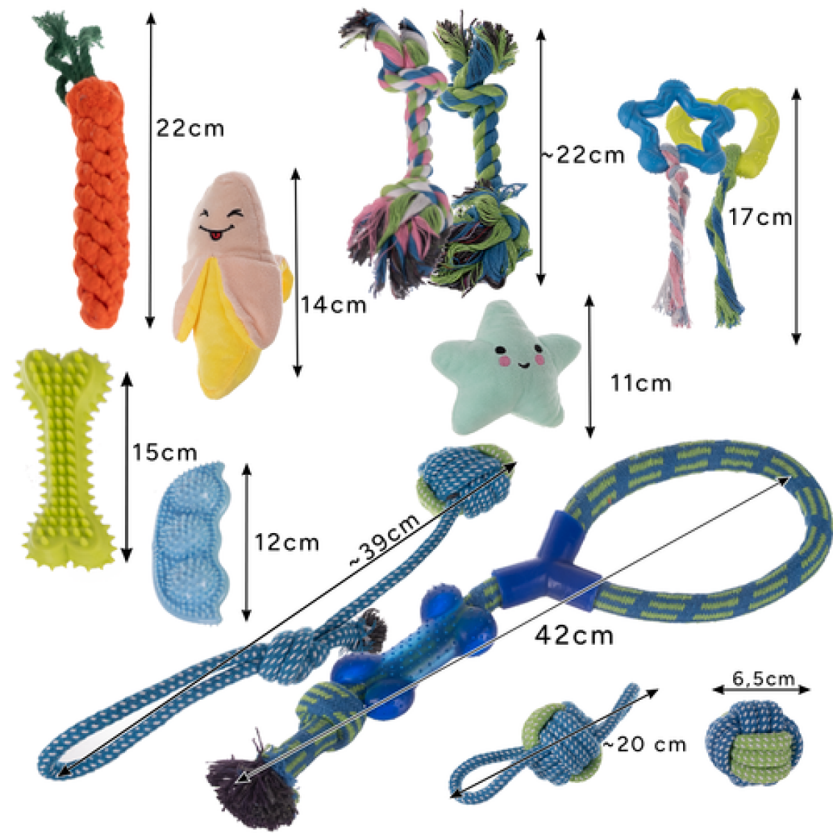 Σετ Μασητικών/Tug Παιχνιδιών για Σκύλους 16σε1 00025384 - Image 2