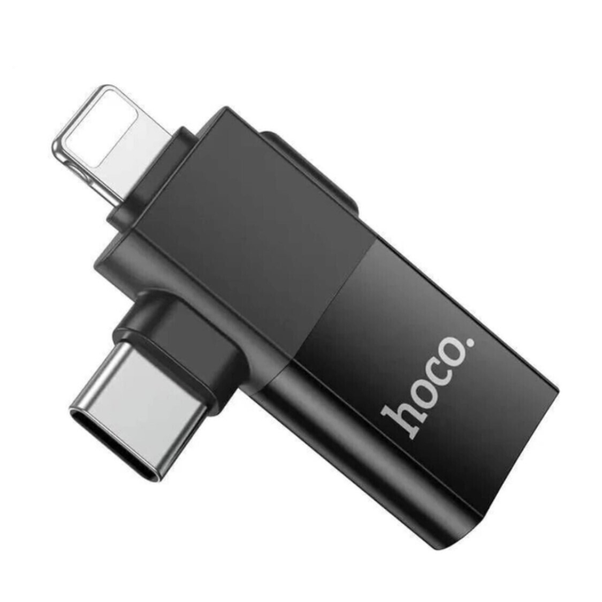 Hoco UA17 Μετατροπέας Double Lightning & Type-C σε USB-A Female – OTG & Μεταφορά Δεδομένων - Ασημί