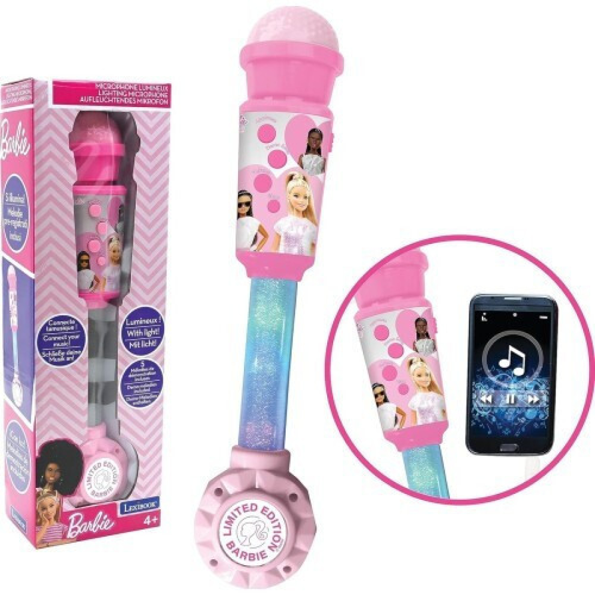 Σετ Barbie Lexibook Ρολόι Προβολής DMW050BB + Μικρόφωνο με Φωτισμό & Ηχείο MIC90BB