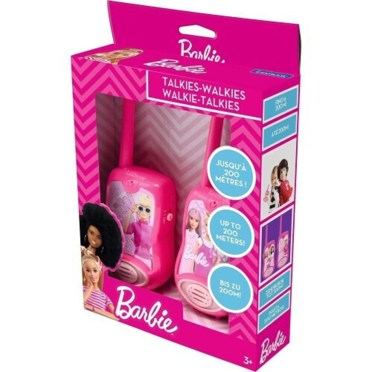 Lexibook Barbie Set Μικρόφωνο με Φωτισμό & Ηχείο MIC90BB + Walkie Talkies TW12BB Εμβέλειας 100m