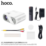 Hoco DT1 Mini Projector LED με WiFi & Bluetooth – 140ANSI, Full HD - Λευκός