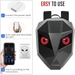 Σακίδιο Πλάτης Αναβάτη Carbon Look με LED Φωτισμό Μάτια – Αδιάβροχο, Σκληρό Κέλυφος, Smart App, SL-0025-00262