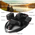 GPS Remote Control Bait Boat 500m με Διπλό Κινητήρα, 3 Θήκες Δολώματος, Αυτόματη Πλοήγηση & Τηλεχειριστήριο – 12000mAh