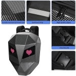 Σακίδιο Πλάτης Αναβάτη Carbon Look με LED Φωτισμό Μάτια – Αδιάβροχο, Σκληρό Κέλυφος, Smart App, SL-0025-00262