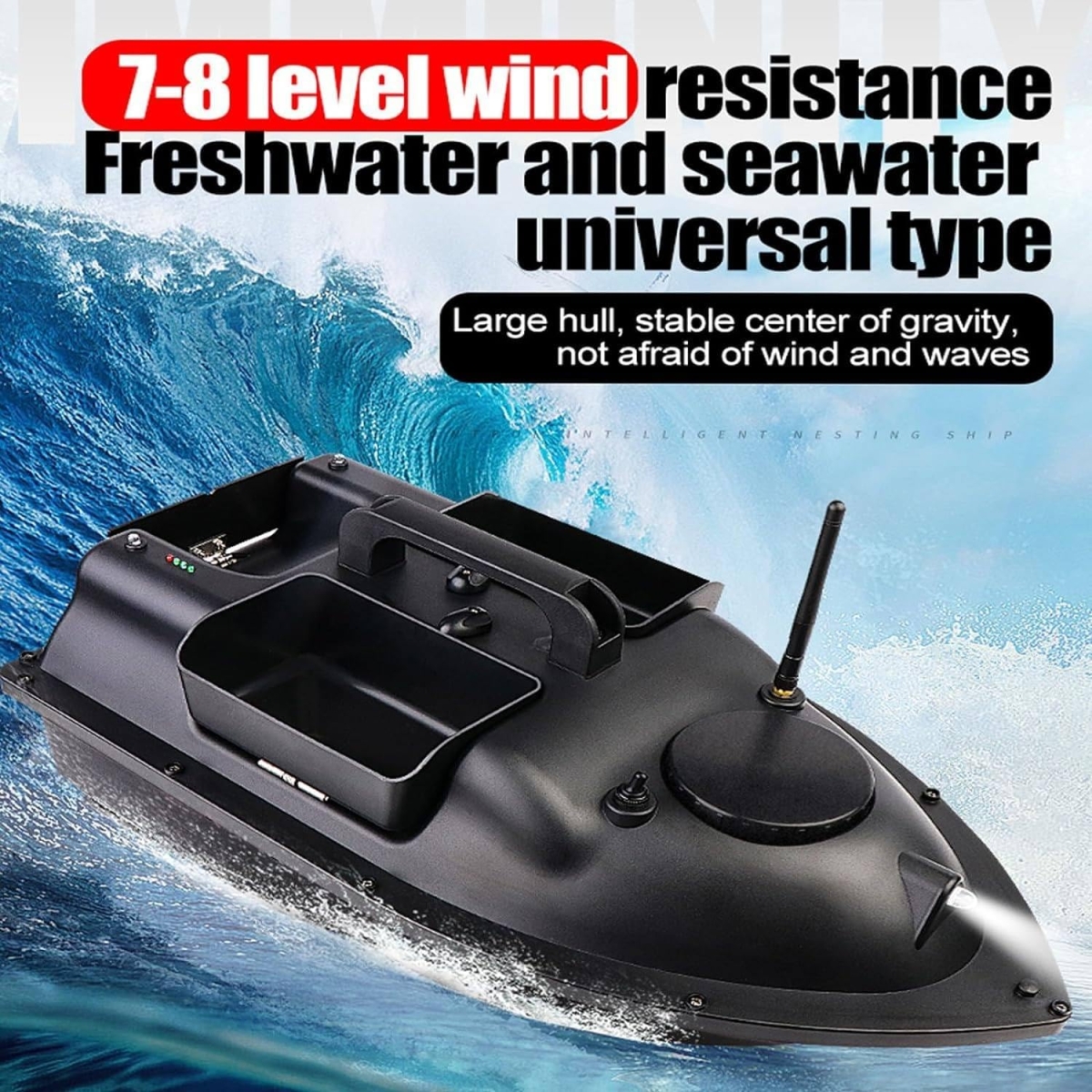GPS Remote Control Bait Boat 500m με Διπλό Κινητήρα, 3 Θήκες Δολώματος, Αυτόματη Πλοήγηση & Τηλεχειριστήριο – 12000mAh