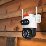 Κάμερα Ασφαλείας WiFi Dual Lens 8.0MP με LED, Έγχρωμη Νυχτερινή Όραση & Ανίχνευση Κίνησης