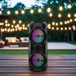 SING-E ZQS12201 Φορητό Bluetooth DJ Ηχείο 2×12″ 80W με Ισχυρό Μπάσο, Karaoke & LED Φωτισμό