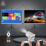 Φορητός Προτζέκτορας HCS350 Pro 64GB 4K Android 12 με Wi-Fi 6, Remote & 2 Gamepads