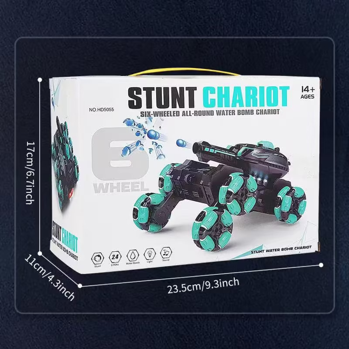 Τηλεκατευθυνόμενο Τανκ 6x6 με Water Bomb – Stunt Chariot με Gesture & Remote Control, Drift, Ήχο & Φως