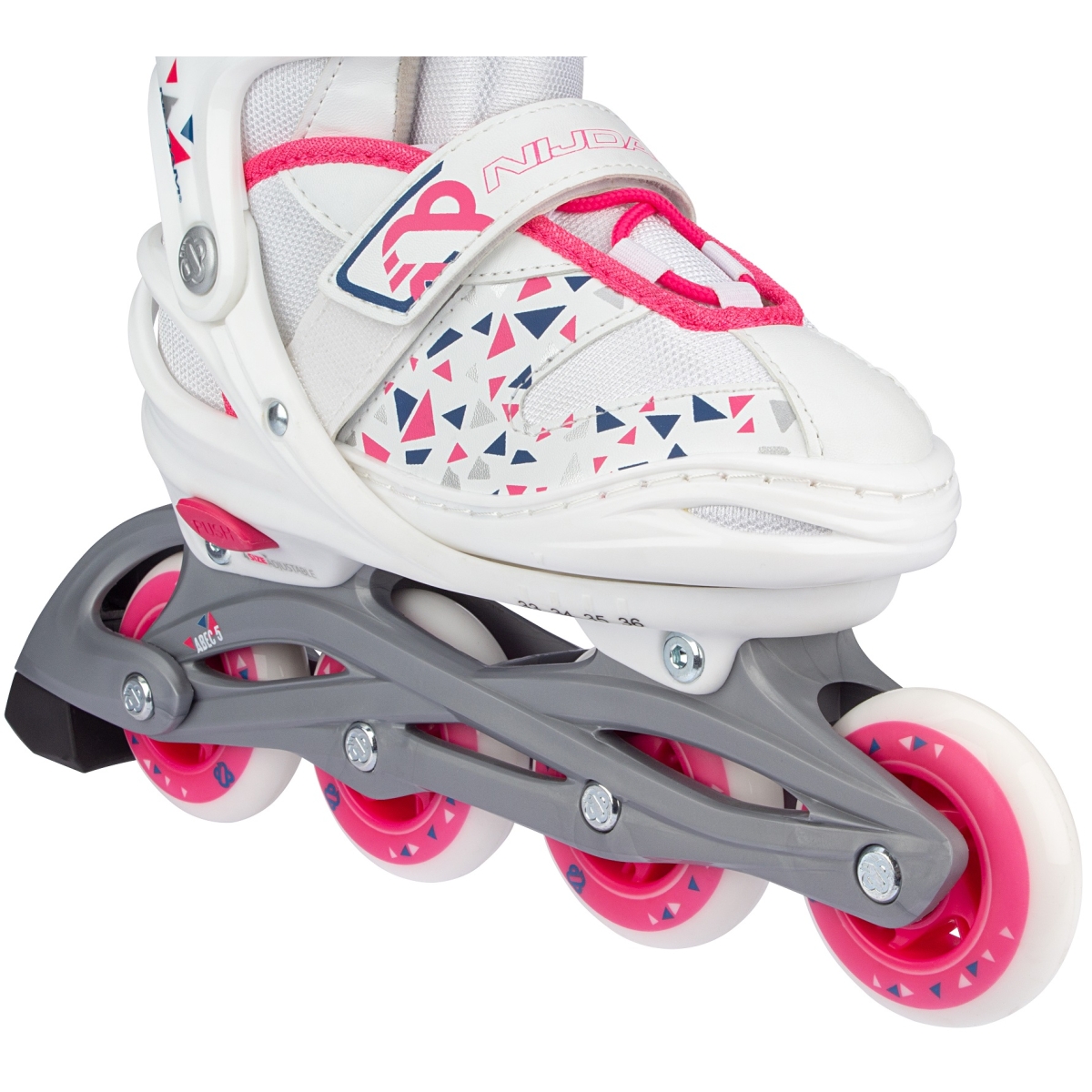 Nijdam Inline Skates Ρυθμιζόμενα "White Wedge" - Image 2