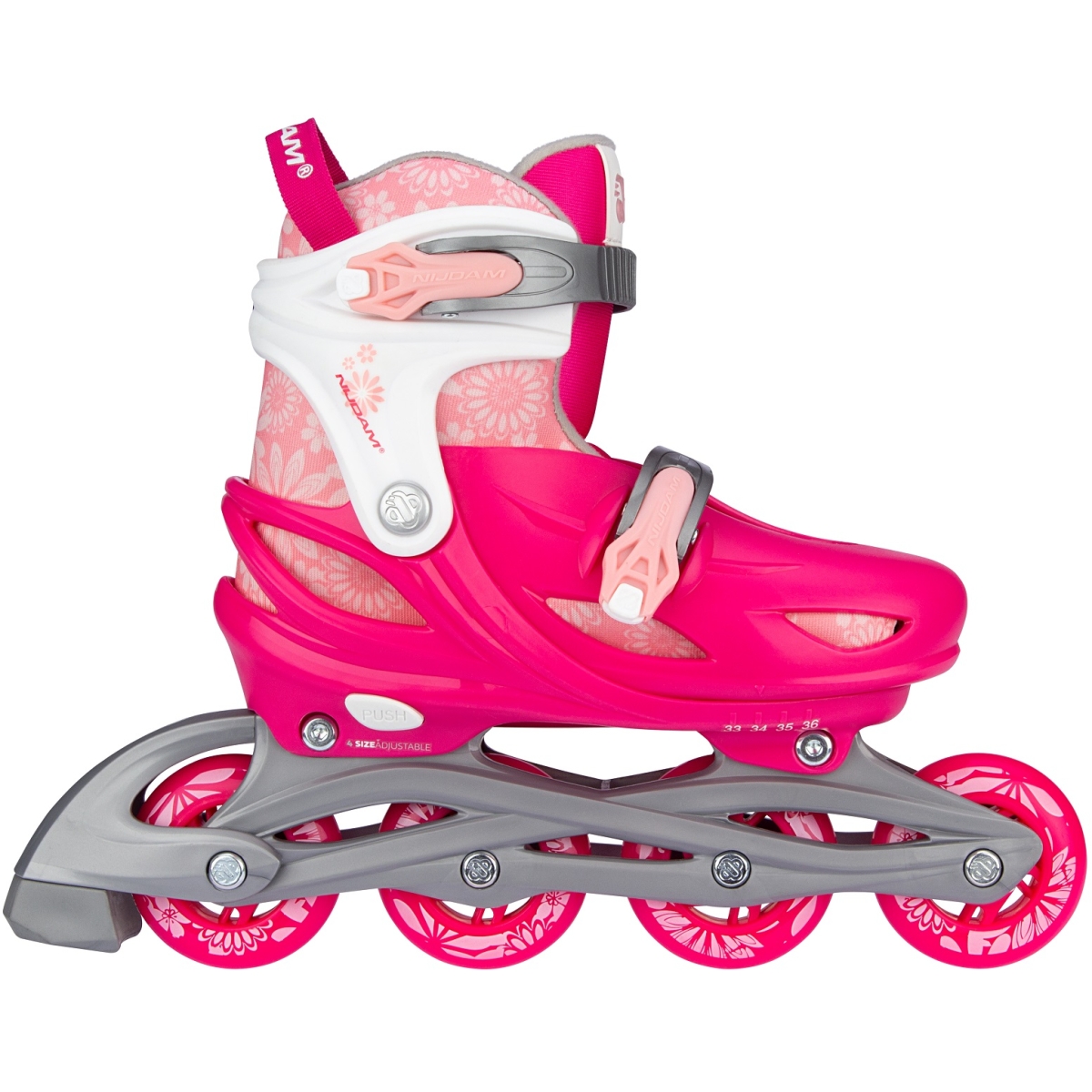 Nijdam Inline Skates Ρυθμιζόμενα 3-σε-1 "Floral Switch" - Image 6