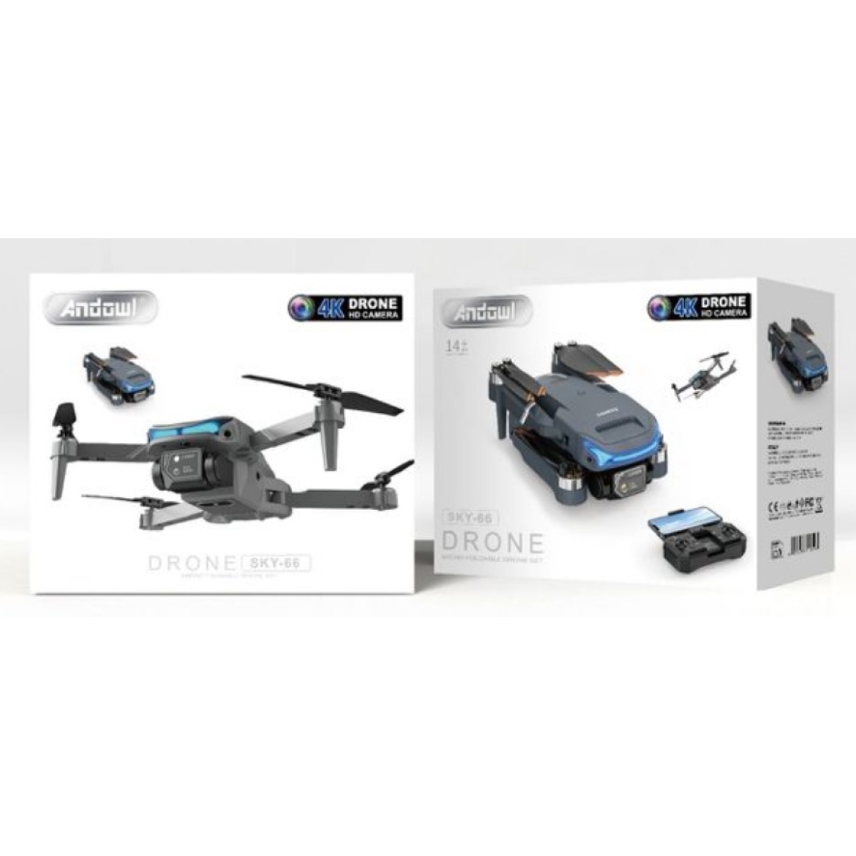 Andowl SKY-66 Drone 2.4GHz Με Κάμερα 4K Και Χειριστήριο