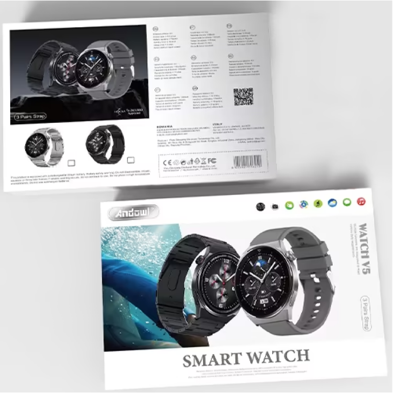 Andowl V5 Smartwatch Με Οθόνη Αφής Και Μπαταρία 170mAh
