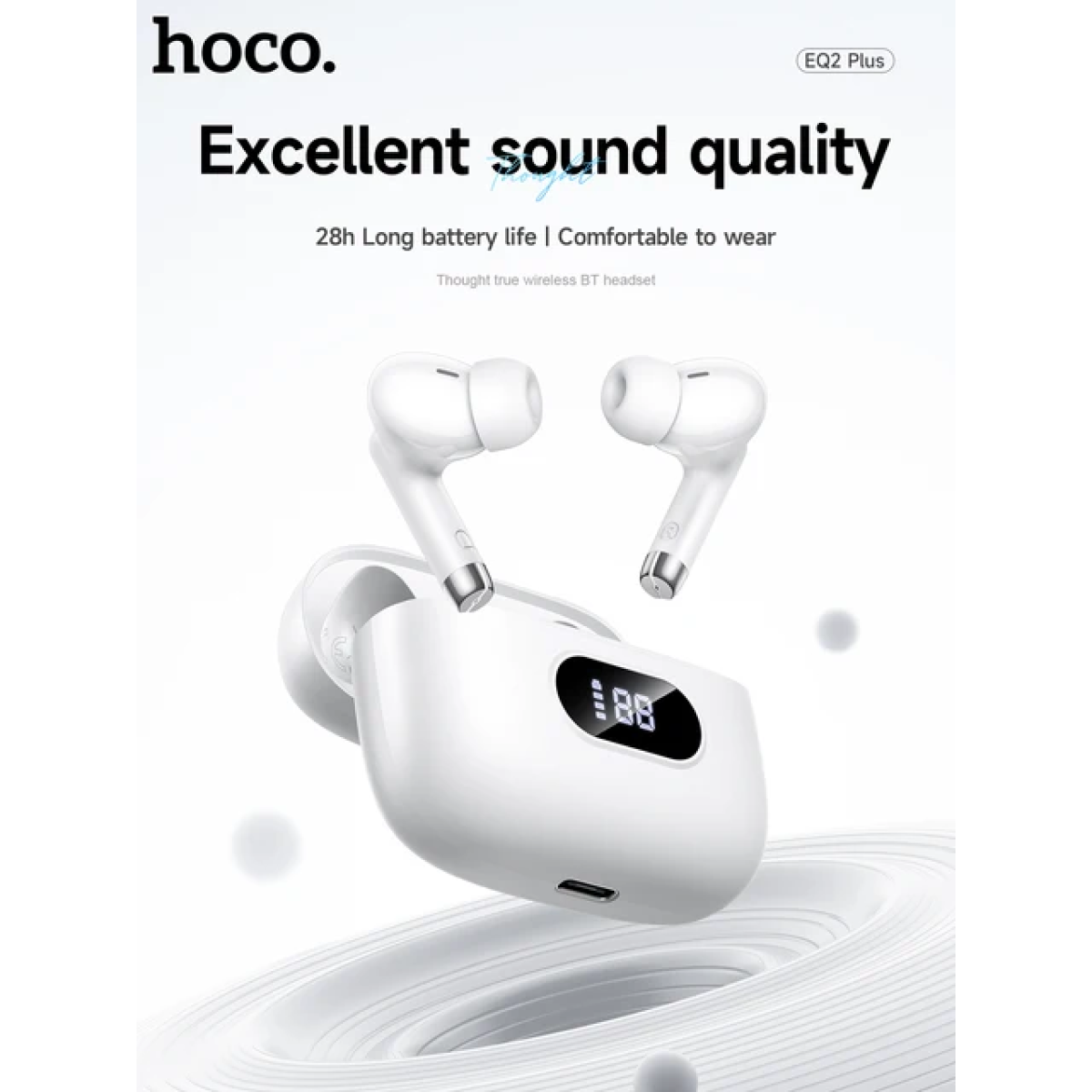 Ασύρματα Ακουστικά Bluetooth In-ear Με Θήκη Φόρτισης Hoco EQ2 Plus Thought True