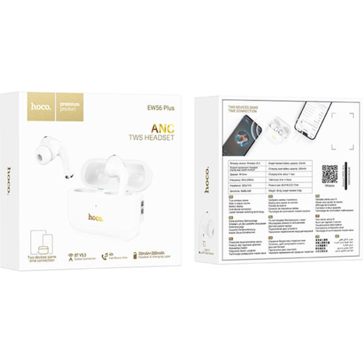 Ασύρματα Ακουστικά Bluetooth In-ear Με Θήκη Φόρτισης Hoco EW56 Plus