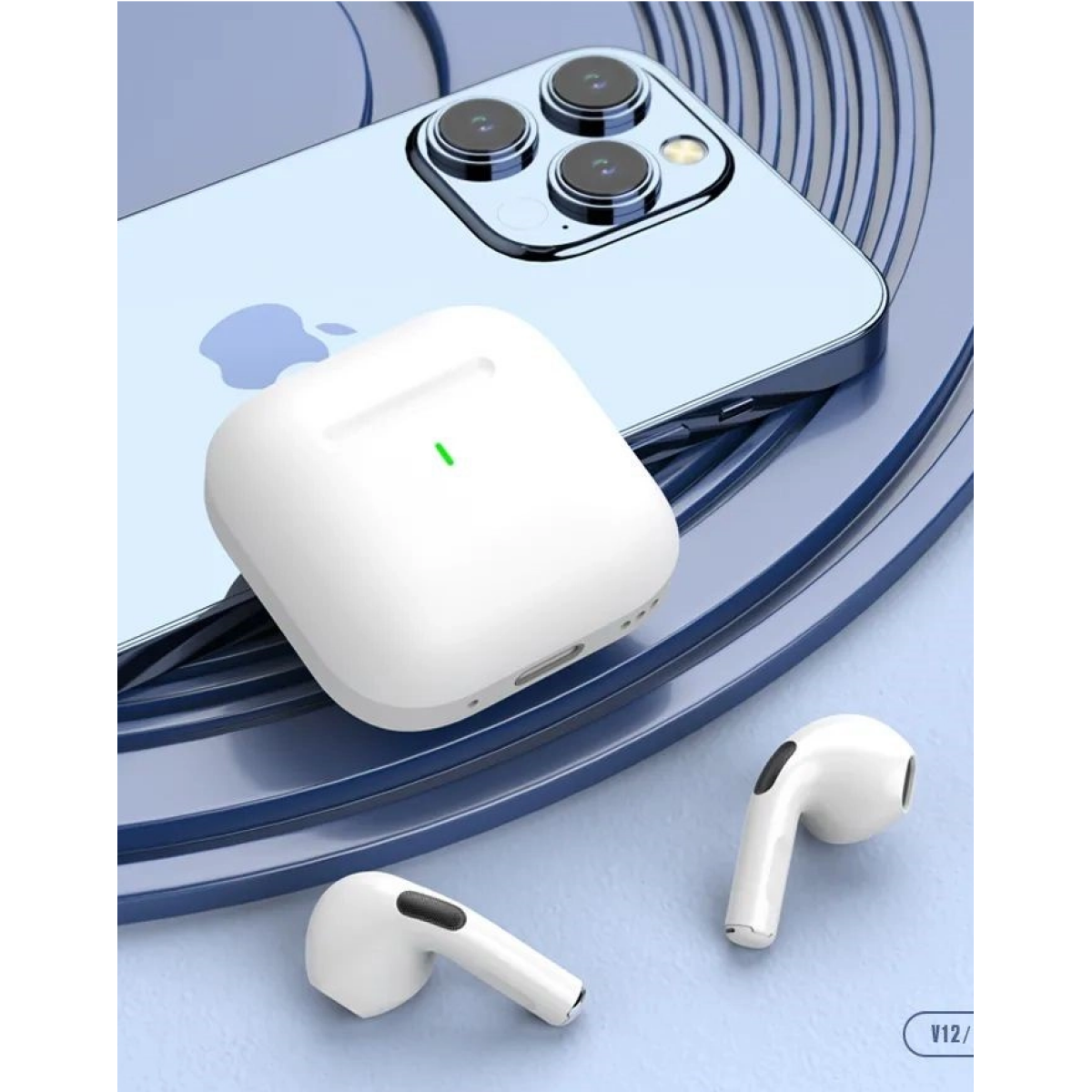 Ασύρματα Ακουστικά Bluetooth In-ear Με Θήκη Φόρτισης Pavareal V12