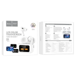 Ασύρματα Ακουστικά Bluetooth Με Θήκη Φόρτισης & Οθόνη Αφής Λευκά Hoco EW72 Soar
