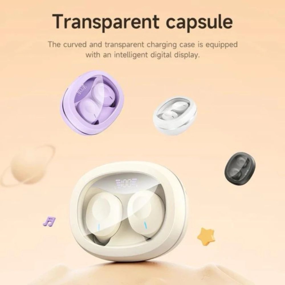 Ασύρματα Ακουστικά Bluetooth TWS Με Ψηφιακή Ένδειξη Μπαταρίας EQ3 Smart