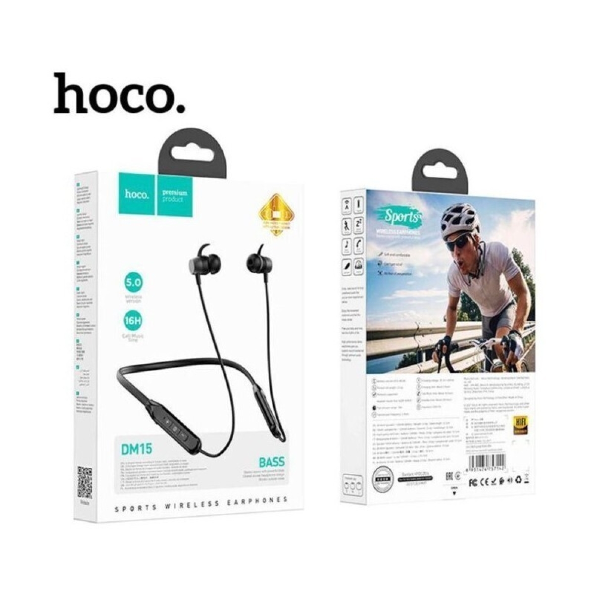 Ασύρματα Ακουστικά Neckband In-ear Bluetooth Μαύρα Hoco DM15