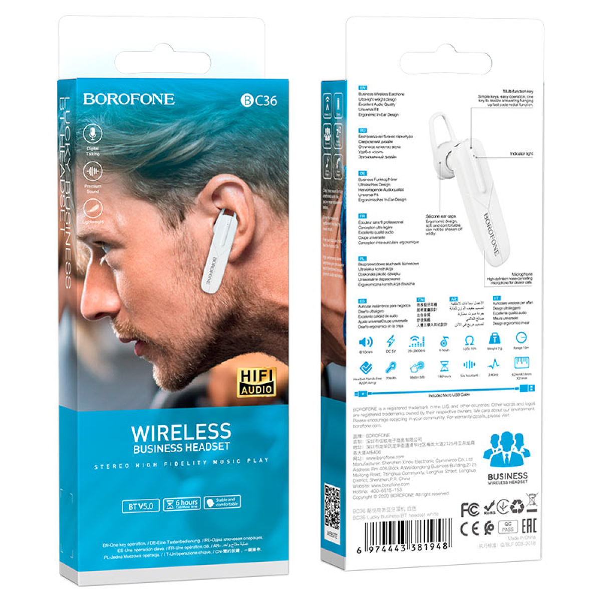 Ασύρματο Ακουστικό Bluetooth v5.0 Borofone BC36 Lucky