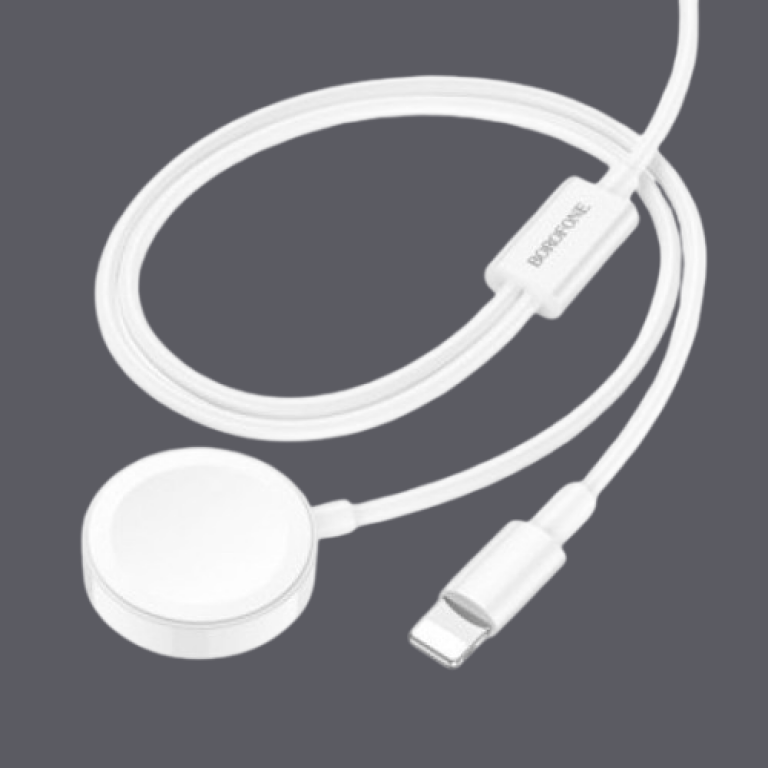 Ασύρματος Φορτιστής 2 σε 1 για Apple Watch και iPhone – Λευκό Borofone BQ22