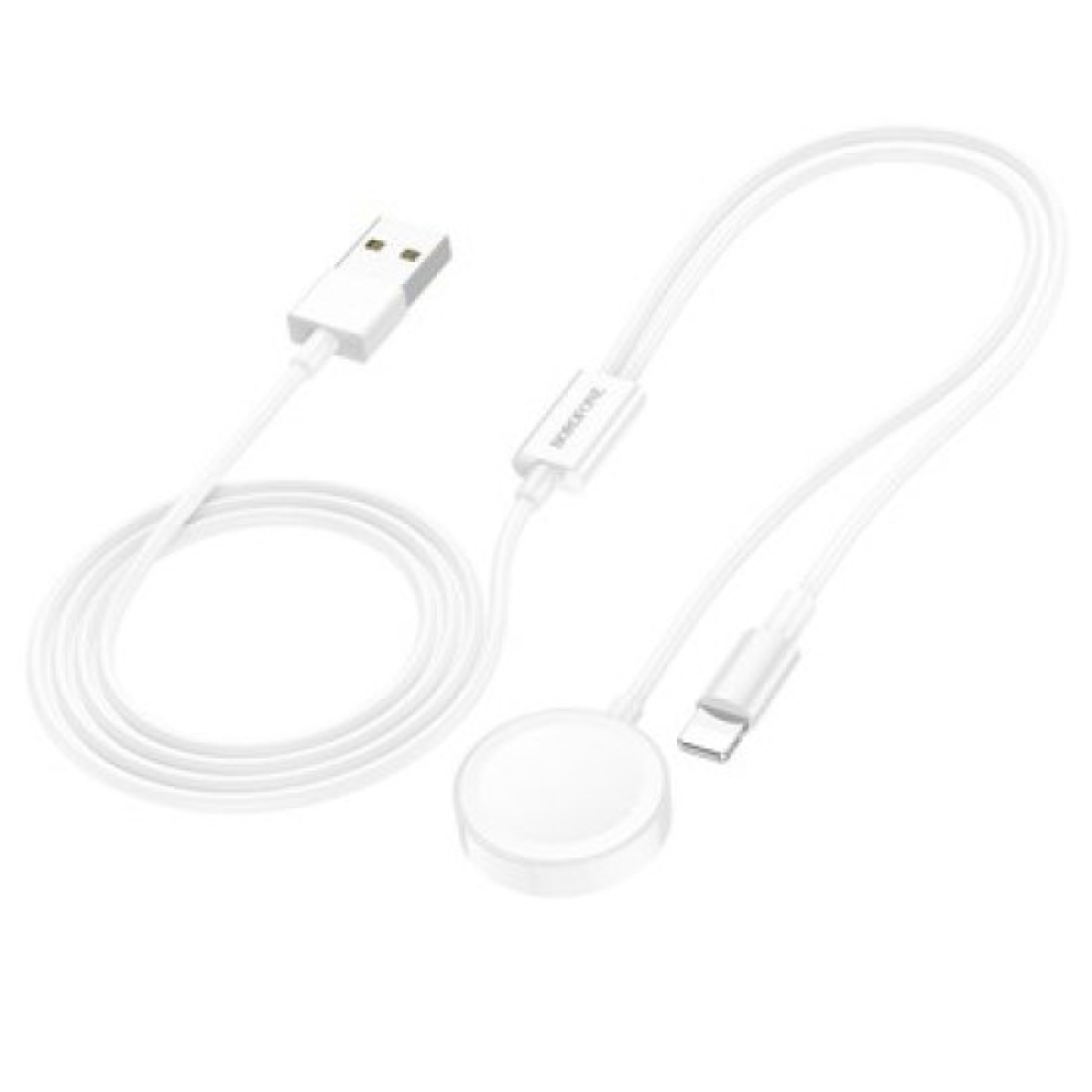 Ασύρματος Φορτιστής 2 σε 1 για Apple Watch και iPhone – Λευκό Borofone BQ22