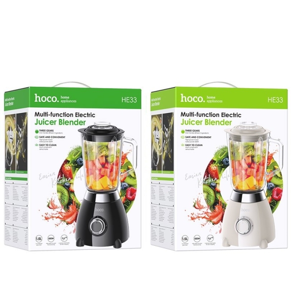 Μπλέντερ με Γυάλινη Κανάτα 1.5lt 500W Hoco HE33