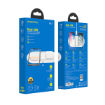 Borofone BQ7 Διπλός Ασύρματος Φορτιστής 10W – Γρήγορη Φόρτιση Qi για Κινητά & TWS
