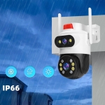 Κάμερα Ασφαλείας WiFi Dual Lens 8.0MP με LED, Έγχρωμη Νυχτερινή Όραση & Ανίχνευση Κίνησης