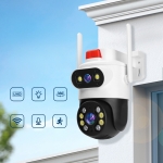 Κάμερα Ασφαλείας WiFi Dual Lens 8.0MP με LED, Έγχρωμη Νυχτερινή Όραση & Ανίχνευση Κίνησης