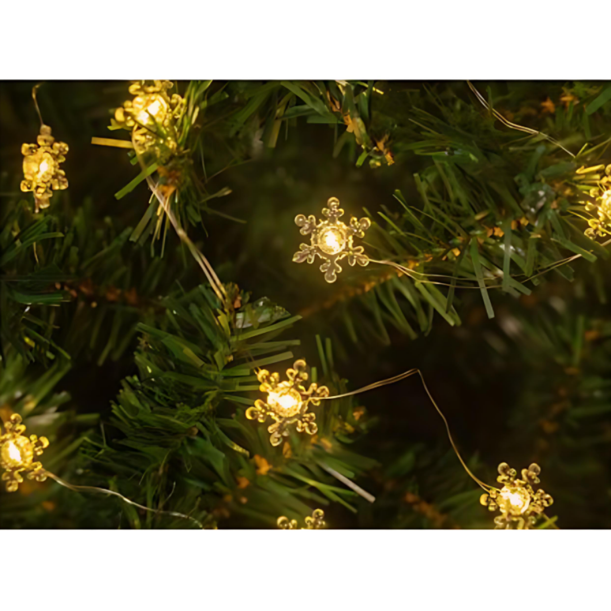 Χριστουγεννιάτικα Διακοσμητικά Λαμπάκια LED Χιονονιφάδες 190cm 298723