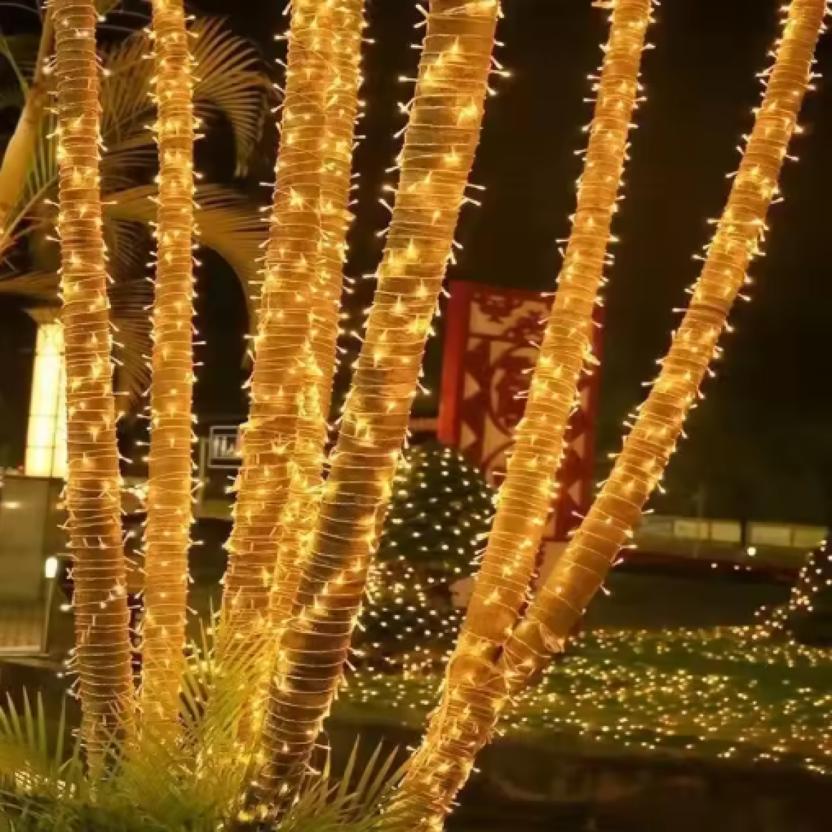 Χριστουγεννιάτικα Ηλιακά Λαμπάκια 280LED 14m Λευκού Θερμού Φωτισμού 299045 - Image 2