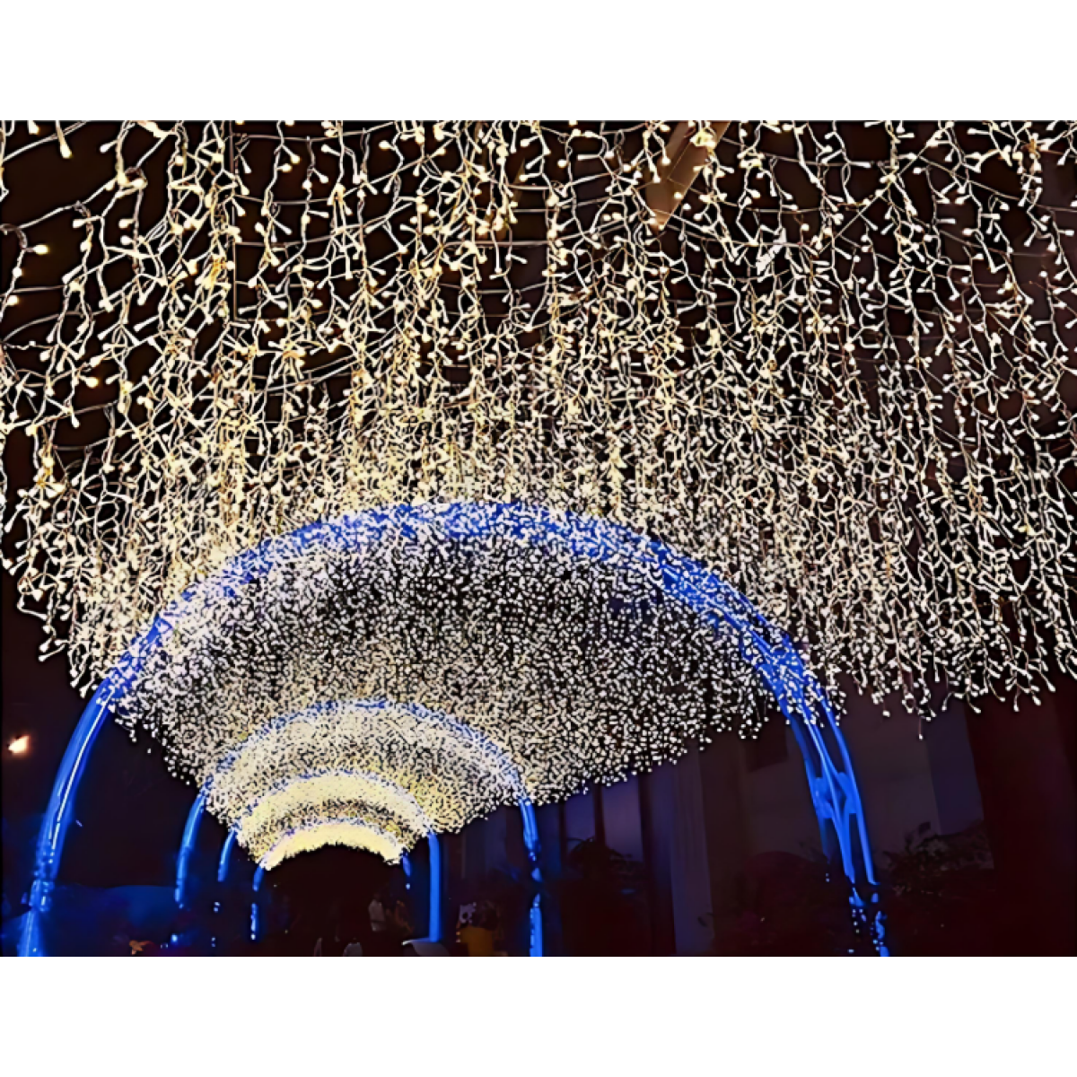Χριστουγεννιάτικα Λαμπάκια "Βροχή" 168LED 5m Θερμού Λευκού Φωτισμού 298905 - Image 2