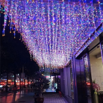 Χριστουγεννιάτικα Λαμπάκια "Βροχή" 300LED 4.4m Πολύχρωμου Φωτισμού 298915