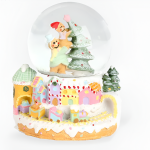 Χριστουγεννιάτικη Χιονόμπαλα με Μπισκοτόσπιτο 11cm Kmt Style 292542